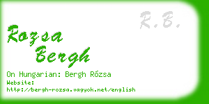 rozsa bergh business card